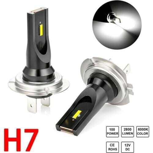 New Upgrade!!! 2pcs H7 LED fog light conversion kit bulb high power 6000k 100w headlight light bulb Wholesale Quick delivery CSV