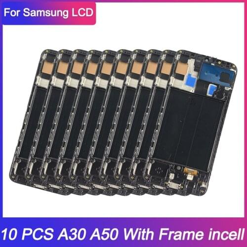 Wholesale 10 PCS Incell LCD For Samsung Galaxy A30 A305 LCD A50 A505 Frame Assembly LCD Display Touch Screen Digitizer