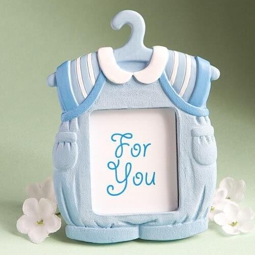 Factory directly sale Baby shower Blue color Cute Baby Themed Photo Frame Favors-Boy Place card holder 120pcs/lot Free Shipping