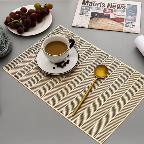 Rectangular pvc mat light luxury Western mat heat resistant modern minimalist ins cup mat