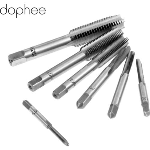 7Pcs HSS Straight Fluted Screw Tap Thread Metric Plug Hand Tap for Metalworking Torneira Hand Tool M3 M4 M5 M6 M8 M10 M12