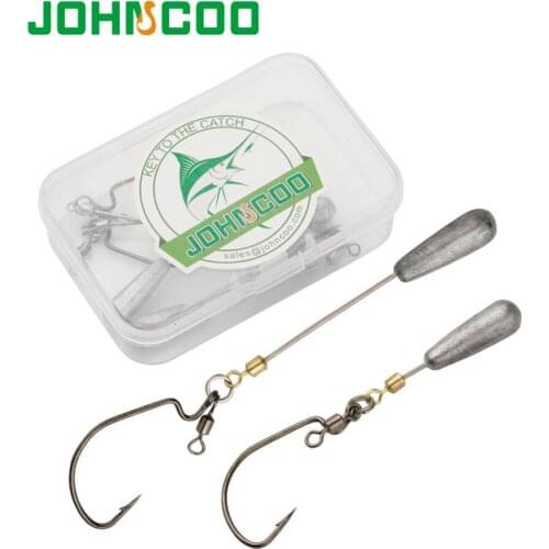 Fishing Hook Weights Drop Shot 3g-12g Weights Drop Shot Rig Offset Fishing Hooks with Swivel Fishing Weights