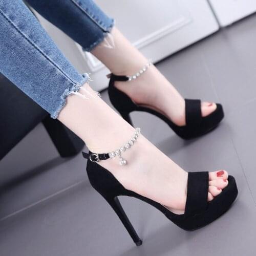 Summer new simple super high heel platform sandals fashion all-match temperament womens shoes sexy high heels