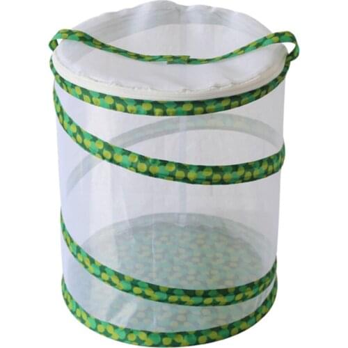 Folding Insect Mesh Cage Butterfly Dragonfly Mantis Breathable Habitat Cage Breeding Feeding Container Catching Terrarium