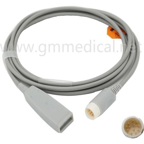 Compatible With Philips Medical OEM M1669A 3-Lead ECG Trunk Cable Round 12PIN AAMI & IEC Label Included