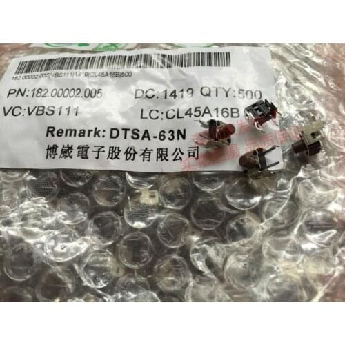 Taiwan Yuanda DIP DTSA-63N Touch Switch 6*6*7mm with Bracket Jog Horizontal 2 Feet