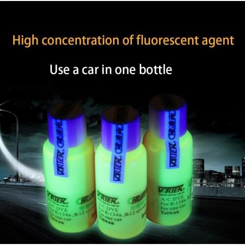 10ML Universal Fluorescent Oil Leak Detector Test UV Dye Agent Car Air Conditioning Repair Agent For R134a R12R22 Leak Detection