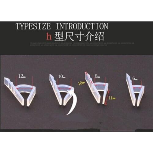 5 M/lot h shape silicone rubber shower room door window glass seal strip weatherstrip for 6/8/10/12mm glass