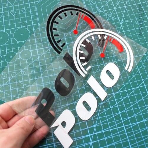 1pc Car Dash borad headlights Sports Racing PVC Vinyl Decal Sticker For Volkswagen POLO 6r 9n sedan 2018 2019 2020 accessories