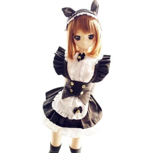 [wamami] Maid Dress Suit Uniform For 1/3 1/4 DD SD AOD Female Dolls Dollfie Outfits