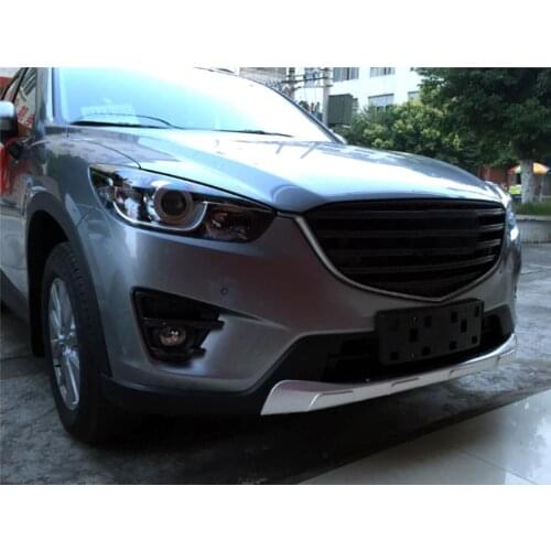 Auto Parts Modeling Stainless Steel Front + Rear Bumper Diffuser Protector Guard Skid Plate For New MAZDA CX-5 CX5 2017- 2021