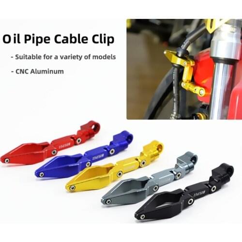 1 Pcs Motorcycle Modified Accessories Universal Aluminum Oil Pipe Cable Clip Brake Cable Tube Line Clamps Fit For Dirt Bike ATV