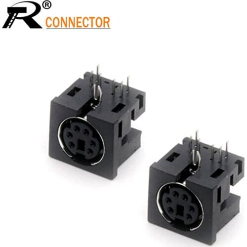 20pcs 6PIN MINI DIN S Terminal PCB Panel Mount Socket Connector DIP Instrument Socket Micro Power Jack Audio Device Connector