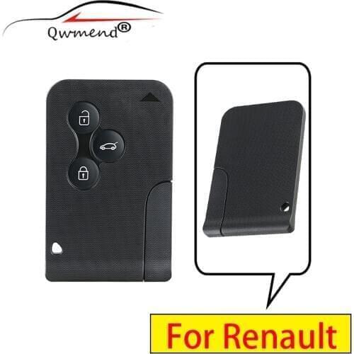 3 Buttons Smart Remote Car Key Shell for Renault Clio Logan Megane 2 3 Koleos Scenic Replacement Car Key Case With Small Key