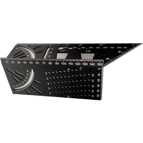 45 90 Degree Accurate Measuring Square Angle Ruler Woodworking Portable Accessories Aluminum Alloy Multifunctional Marking Gauge