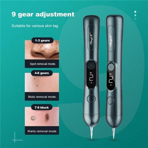 Mole Removal Pen Plasma LCD Laser Tattoo Mole Removal Machine Face Care Skin Tag Removal Freckle Wart Dark Spot Remover Tool