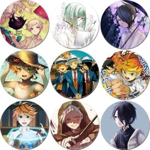 Cute Fashion Japanese Anime The Promised Neverland Brooch Cosplay Badge Backpacks Clothes Women Gift Drop Shipping MHD