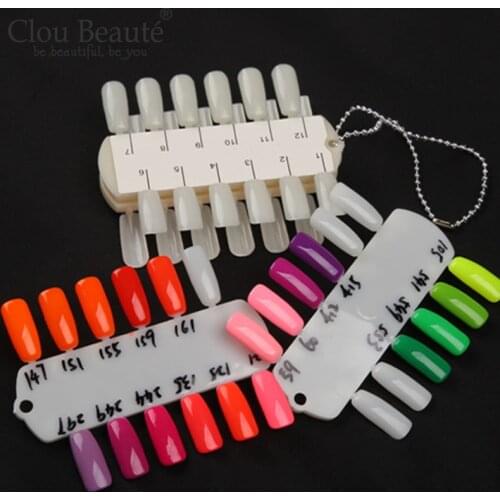 Clou Beaute 24 Tips Nail Art Display Nail Polish Display Rack Manicure Fashion Double-side Nail Art Training Tools
