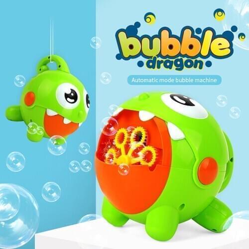 Children Electric Blowing Bubble Toys Bubble Machine Fun Cartoon Dragon Automatic Bubble Maker Blower Bath Toy for Baby Gift 5