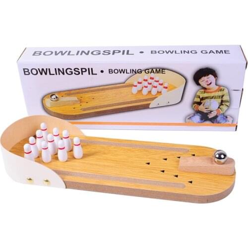 Children Alpinia Oxyphylla Toys Wooden Mini- Bowling Parenting Mutual Action Desktop Game Leisure Time Decompression toys
