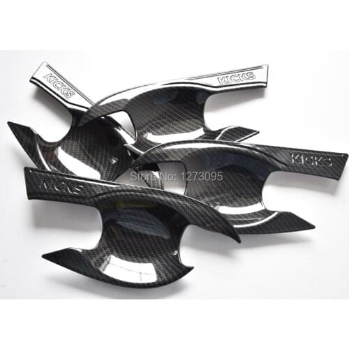 For Nissan Kicks 2017-2019 2020 ABS Chrome Car Door Handle Bowl Side Door Bowl Protector Trim Sticker Exterior Car Accessories