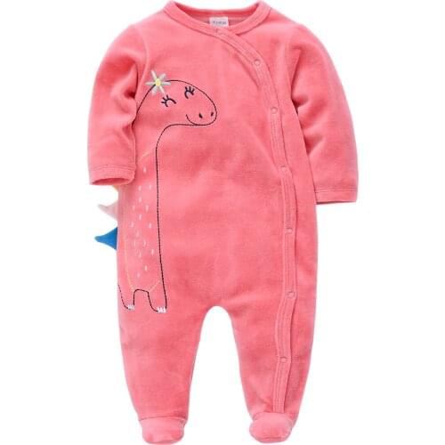 Kavkas Newborn Baby Girls Rompers 0-12M Infant Boys Onesies Velvet Warm Jumpsuit Kids Girls Clothing anime clothes