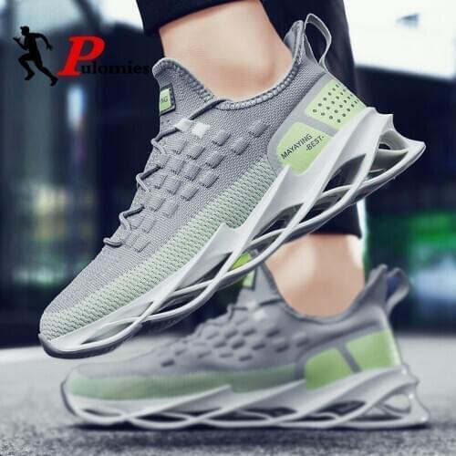 Summer Men Sneakers Breathable Casual Shoes Blade Sole Sneakers Sport Shoes Running Shoes Man Tennis Shoes Men Walking Sneakers