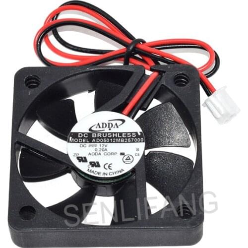 For ADDA AD05012MB257000 50*50*25MM DC12V 0.20A Square Cooling Fan