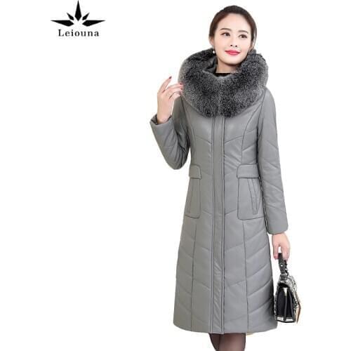 Женские парки с натуральным мехом Leiouna China At AliExpress