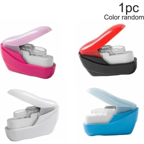 Mini Kawaii Stapleless Stapler Mini Book Stapler Paper Supplies 5*2.5*5cm Office N8Q3