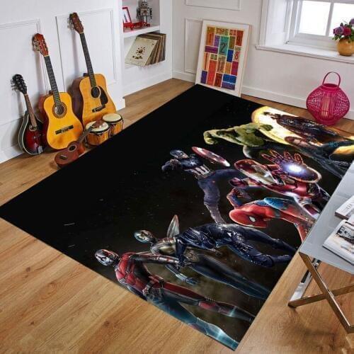 Multiple Sizes Cartoon The Avengers Playmat Baby Rug Kitchen Room& Bathroom Carpet Living Room Carpet Birthday Gift Doormat