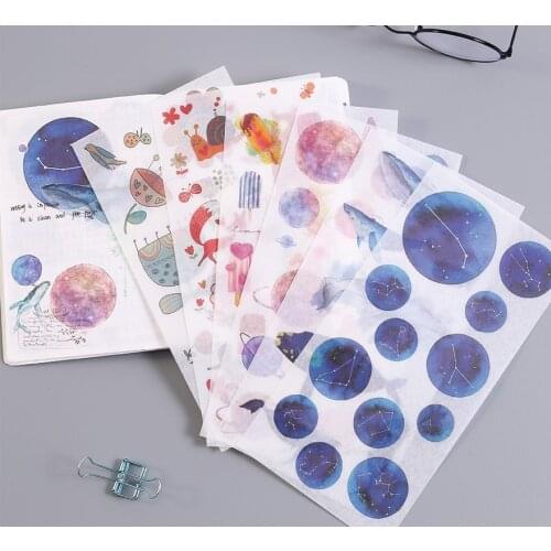 3pcs Scrapbook Stickers Cute Kawaii Animal Planet Flora Planner Stickers For Kids Diy Arts Crafts Laptop Journaling Scrapbooking