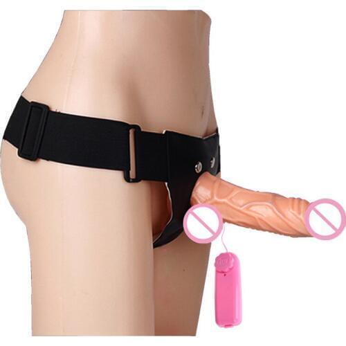 Wearable Dildo Vibrator Strap On Fake Penis Lesbian Strapon Dong Sex Adult Product Vibrating Pant for Females Masturbation Toys