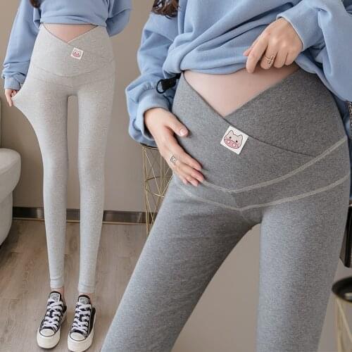 New Belly Maternity Leggings Across V High Waist Spring Autumn Fashion Cotton Clothes For Pregnant Women Pregnancy Skinny Pants