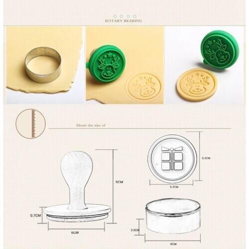 New Christmas 1Set Silicone DIY Cookie Stamp Fondant Mold Biscuit Embossing Cutters Sugar Craft Tool SCI88