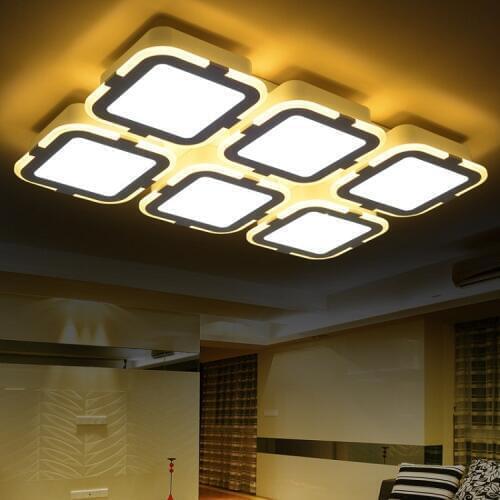 The new LED acrylic rectangular and square ceiling living room restaurant ultra-thin lighting