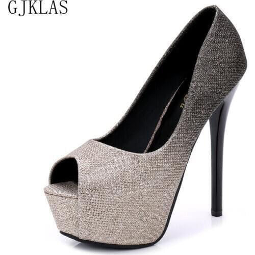 Peep Toe Stiletto Heels Women Pumps Platform Shoes for Women Heels Wedding Dress chunky shoes Fashion High Heel Sexy Shoes Woman