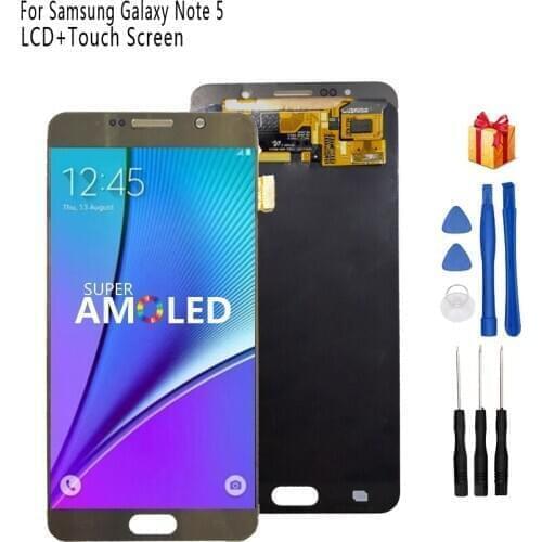 Original For SAMSUNG Galaxy Note 5 Display LCD Touch Screen For SAMSUNG Note 5 Note5 N920A N9200 SM-N920 N920C Screen LCD