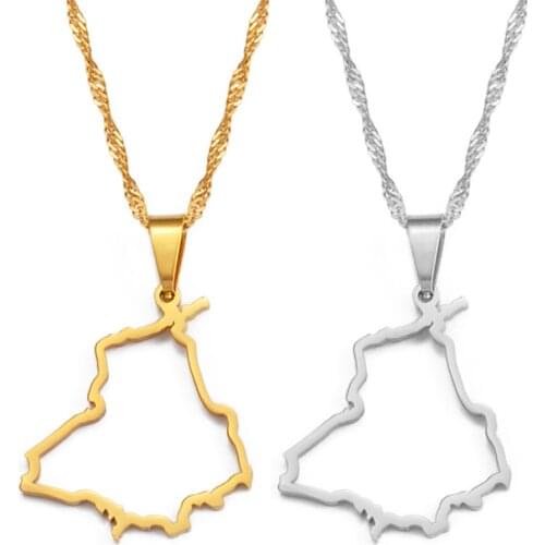 Anniyo Punjab State India Map Pendant Neckalces Outline Jewelry #212721
