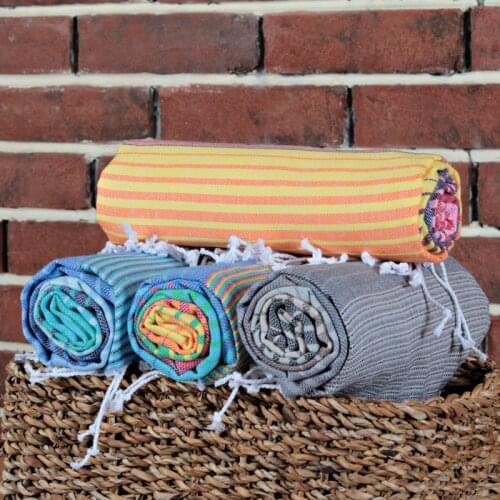 Pure Cotton Stripe Turkish Sports Sauna Gym Camping Bath Towel With Tassel For Adult Beach Towels Shawl Travel Pool Blanket
