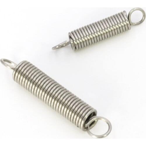 1Pcs WD 2mm 304 Stainless Steel Small tension springs OD 17mm Stretch pull spring line Linear Length 50mm-100mm