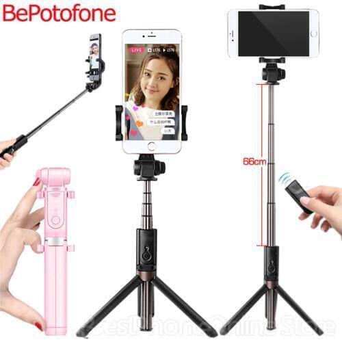 NEW Selfie Stick Tripod Stand 3 in 1 Extendable Monopod Bluetooth 3.0 Remote Phone Mount for iPhone X 8 Android SmartPhone