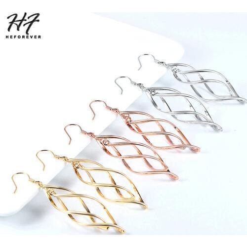 Trendy Geometric Piercing Earrings for Women 3 Colors Metal Xmas Gift Jewelry for Girl Earings Fashion Jewelry E313 E314