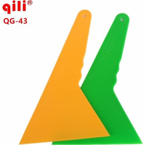 60pcs/lot DHL Qili QG-43 Handle Scraper for Car vinyl Film wrapping Big Size 28cm*15.5cm Snow Removal tool Triangular scraper
