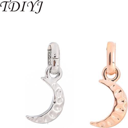 TDIYJ Hot Fashion Uneven Surface Moon Shape Pendant for Women Cleo Statement Necklace Jewellery 6Pcs/lot