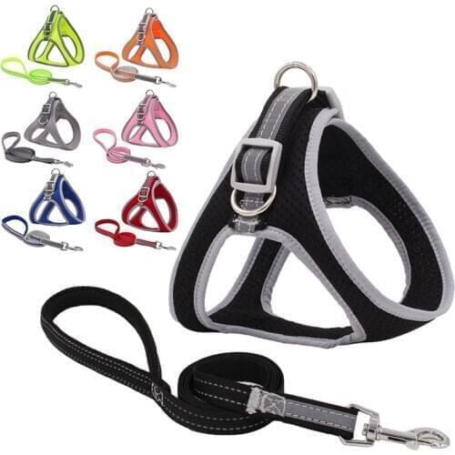 Dog Harnesses With Leash For Adjustable Small Dog Harnesses Nylon Dog Leash Medium Dog Training Walking Outside Dog supplies