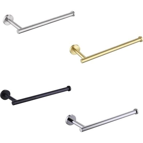 Bathroom Stainless Steel Paper Towel Holder Wall-Mounted Towel Ring Bar Towel Rack Kitchen Paper Hanger Bathroom Accessories