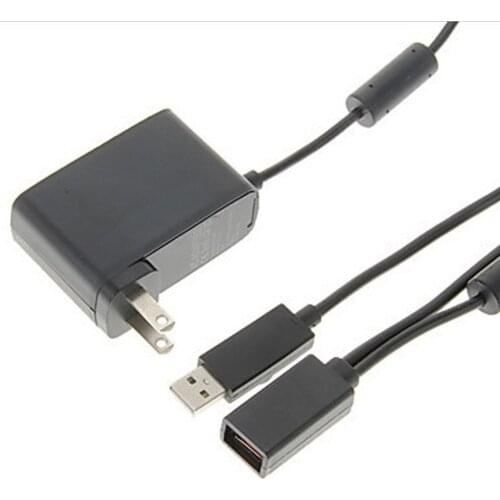 EU/US USB Charger AC Power Supply Adapter Cable With USB Connector Replacement for XBOX360 Console Kinect Sensor