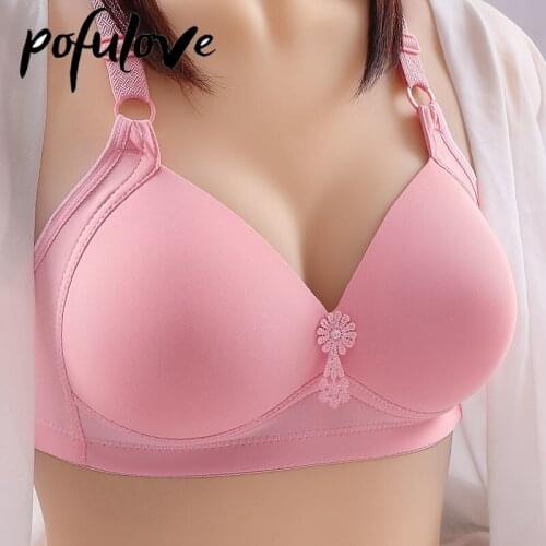 Pink Bras for Women Women Lingerie Sexy Push Up Bra Wireless Bralette Bracier De Mujer Floral Brassiere Soutien Gorge Femme