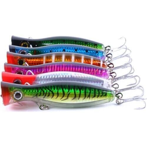 1pc 13cm 42g Hard Lure Big Popper Lure 6 Colors Top Water Fishing Lures Popper Lure Crankbait Minnow Swimming Crank Baits pesca